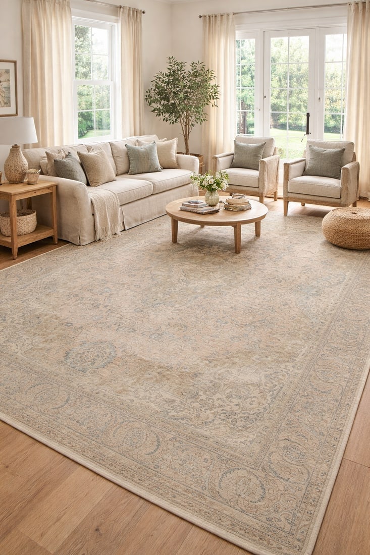 Distressed Muted Antique Traditional 10X13 Tabriz Persian Rug - 2
