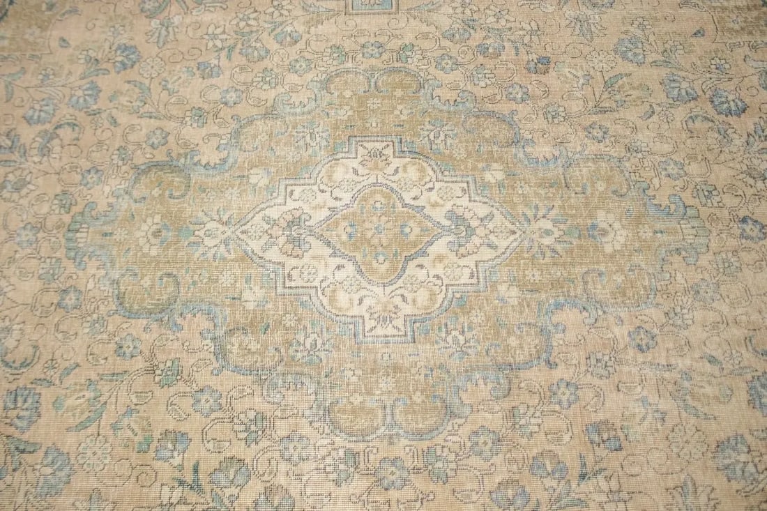 Distressed Muted Antique Traditional 10X13 Tabriz Persian Rug - 6
