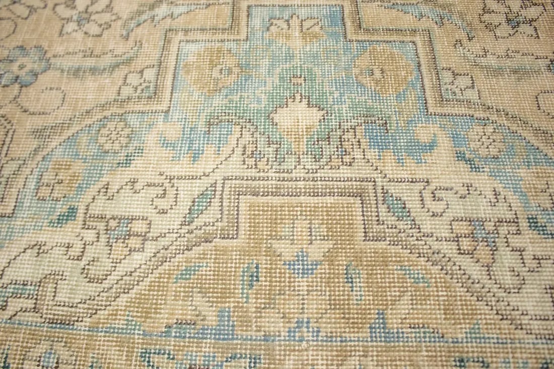 Distressed Muted Antique Traditional 10X13 Tabriz Persian Rug - 9