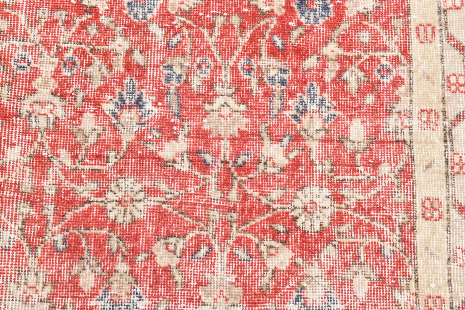 6'6'' x 9'10'' Handmade Vintage Wool Rug - 22280 - 8