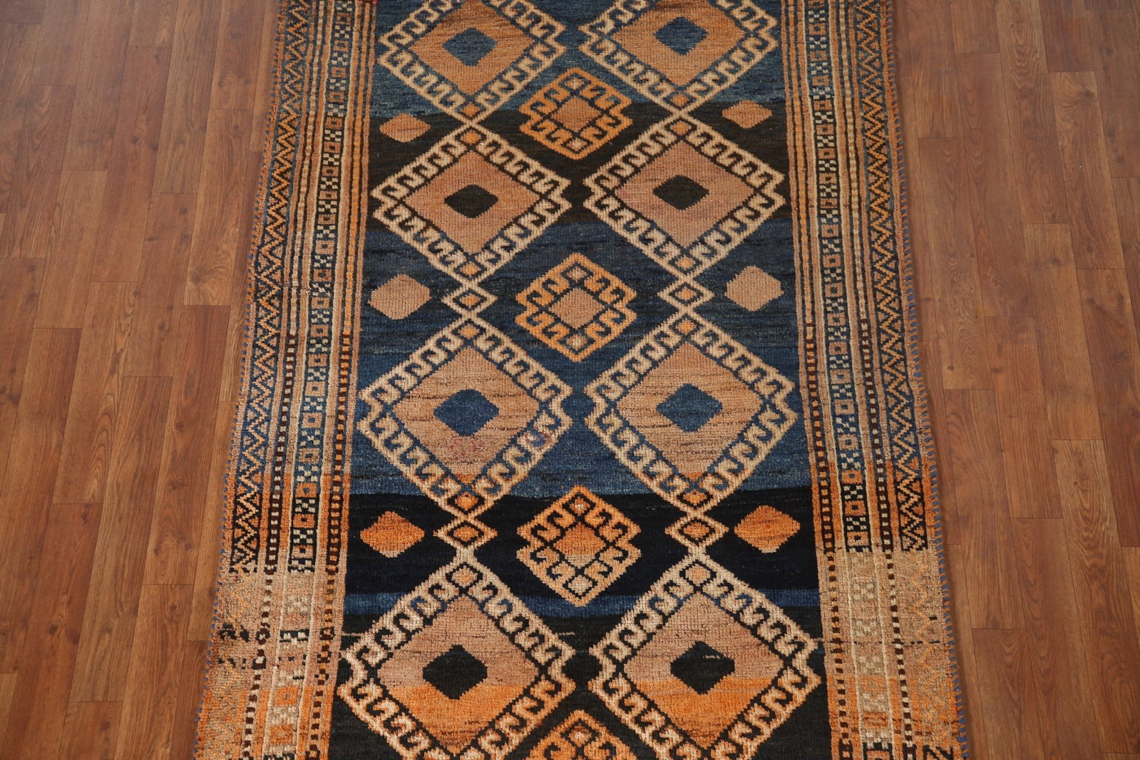 Antique Navy Blue Qashqai Persian Rug 4x8 - 3