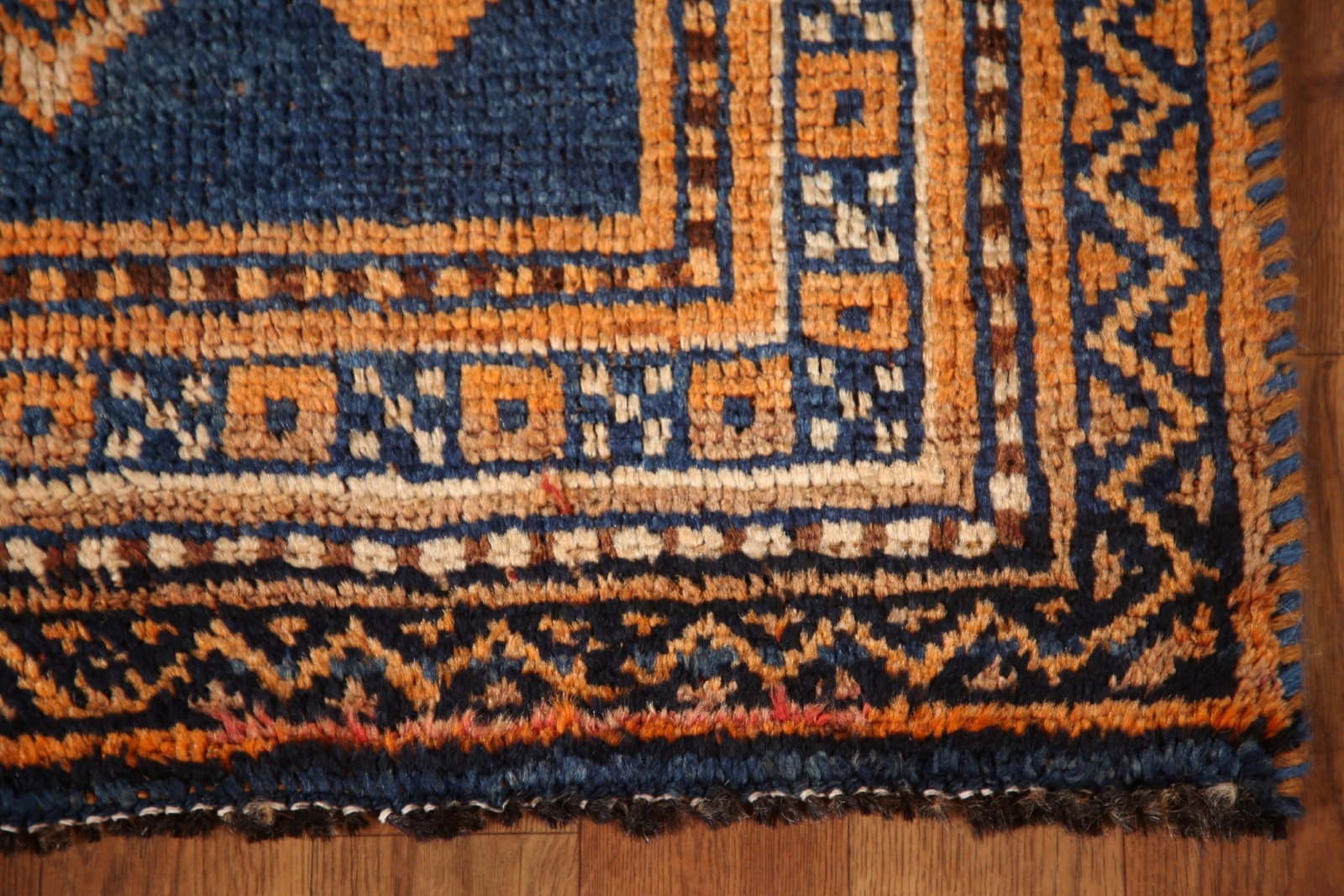 Antique Navy Blue Qashqai Persian Rug 4x8 - 6