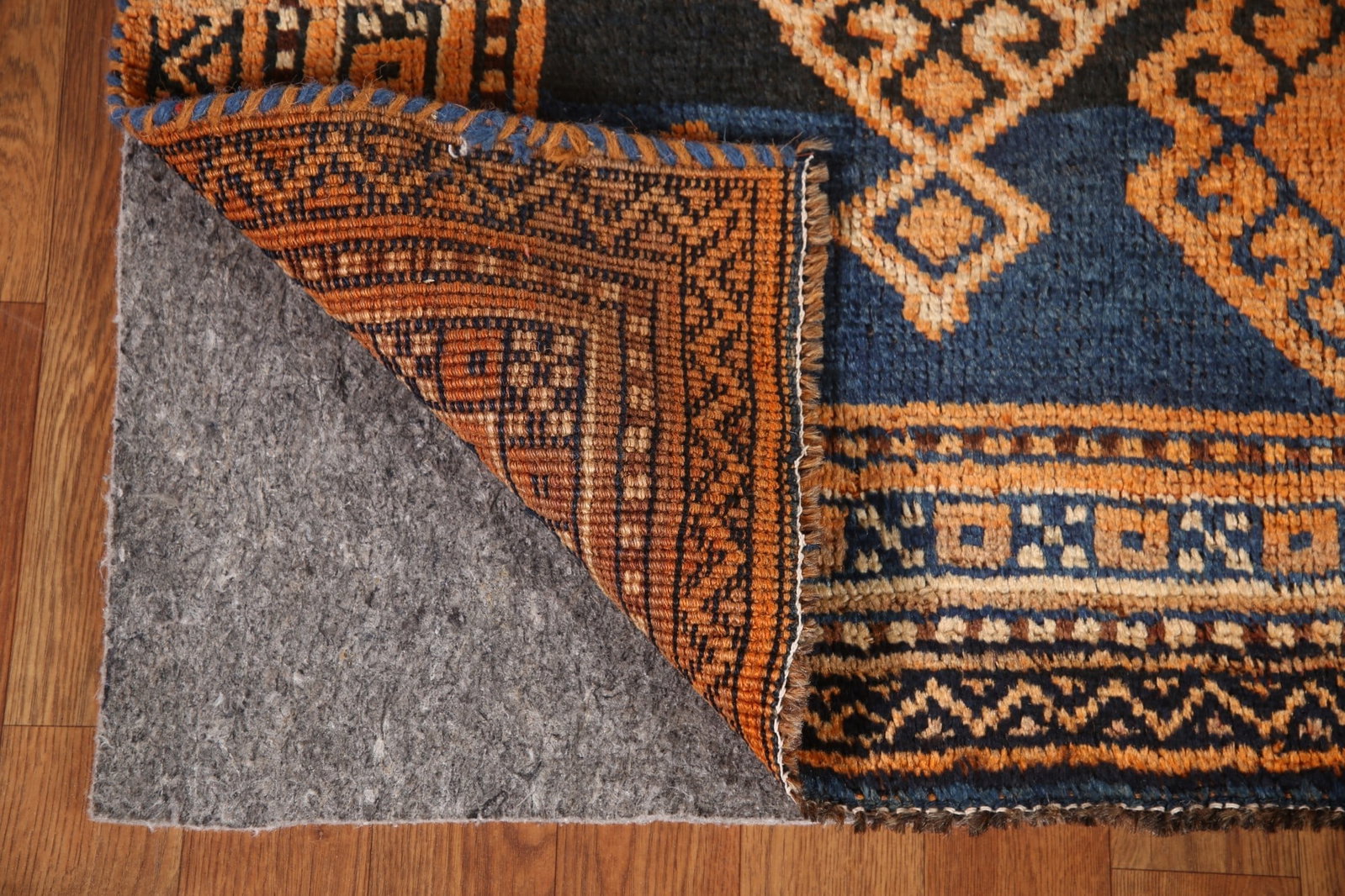 Antique Navy Blue Qashqai Persian Rug 4x8 - 7