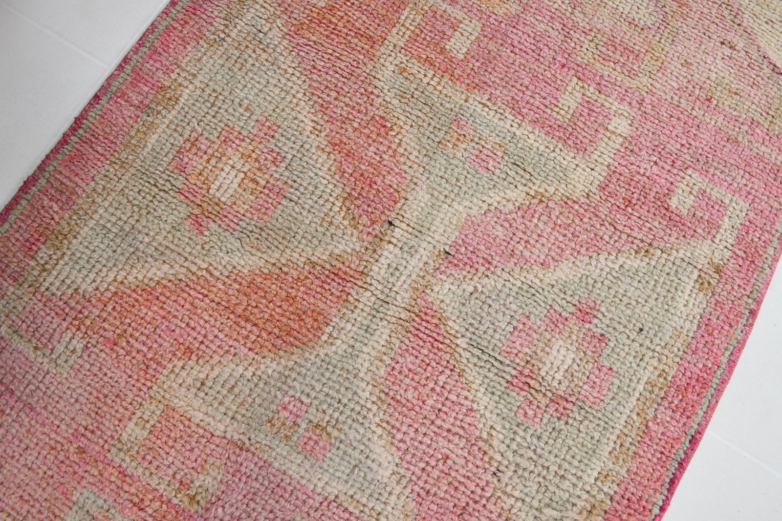 3'3'' x 9'10'' Vintage Felt Rug in Wool - 19903 - 6