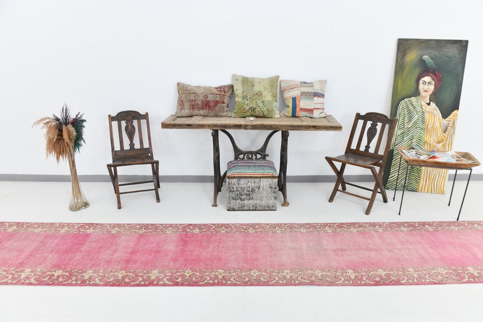 2'6'' x 18'4'' Turkish Vintage Runner Rug - 23074 - 3
