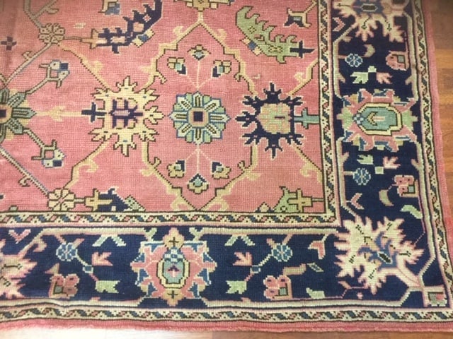 Antique Room Size Turkish Ushak Rug-3379 - 3