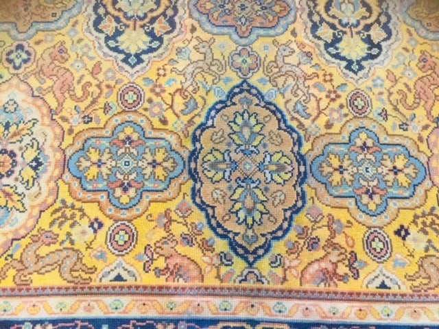 Antique decorative European /Spain rug-695 - 3