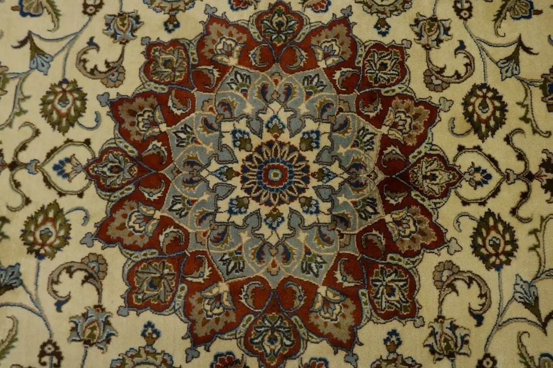 Vintage Beige Classic 10X13 Kashmar Persian Rug - 7