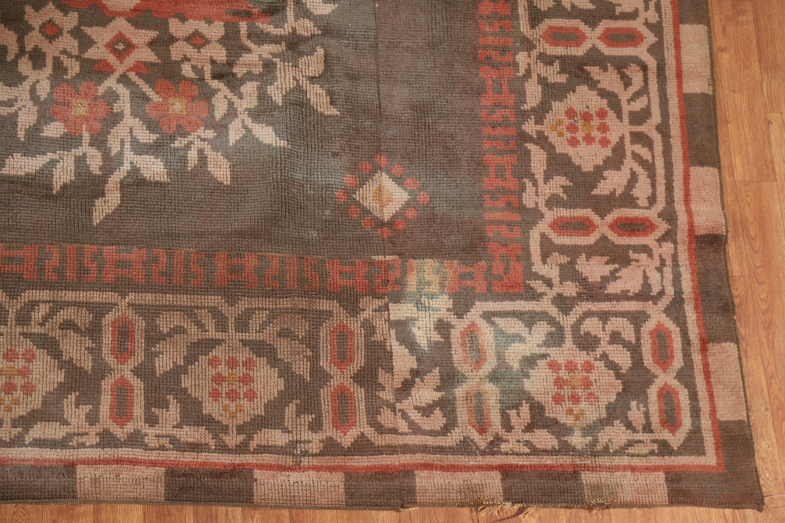 Antique Savonnerie Oriental Large Rug 11x16 - 7