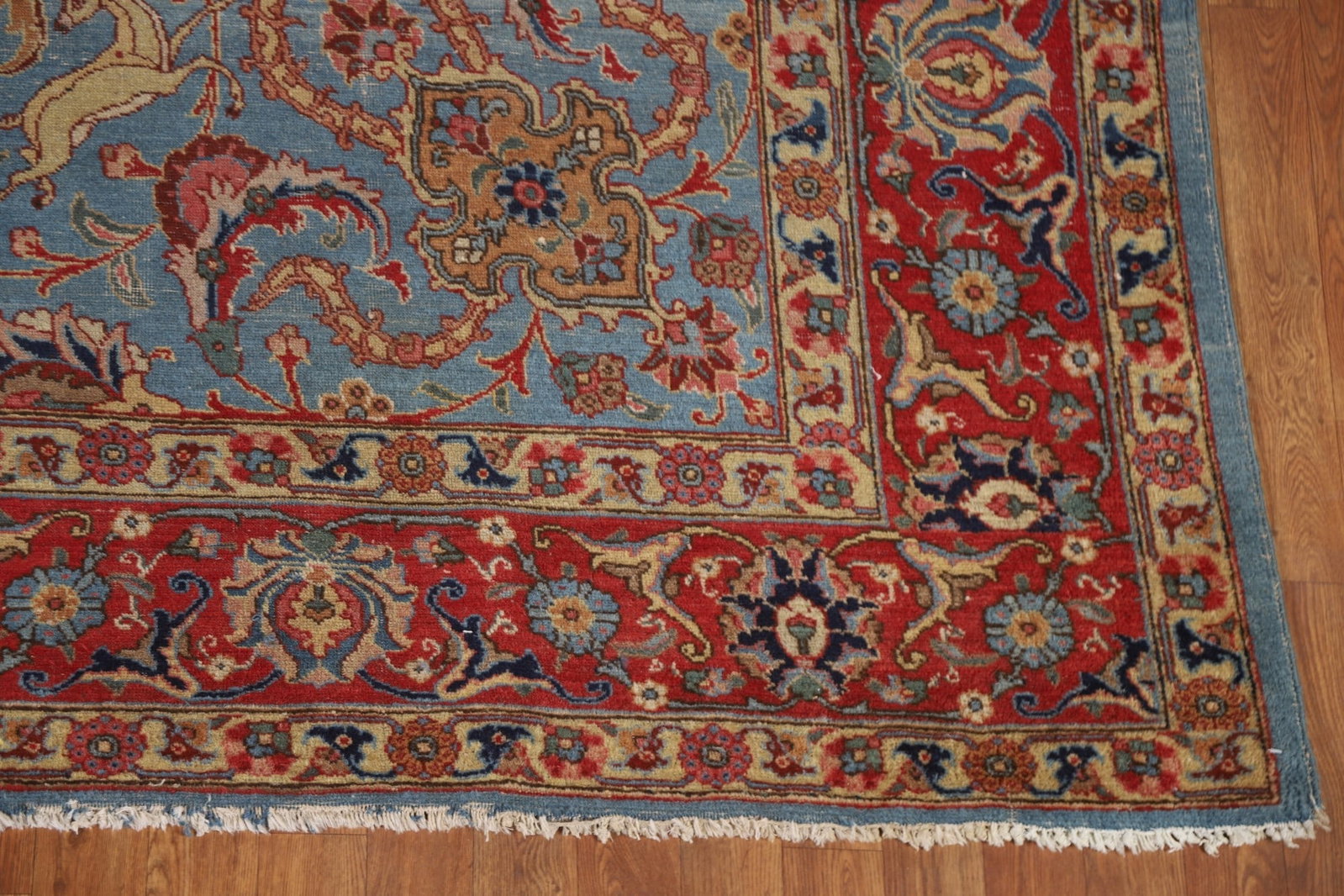 Antique Vegetable Dye Tabriz Persian Area Rug 8x12 - 6