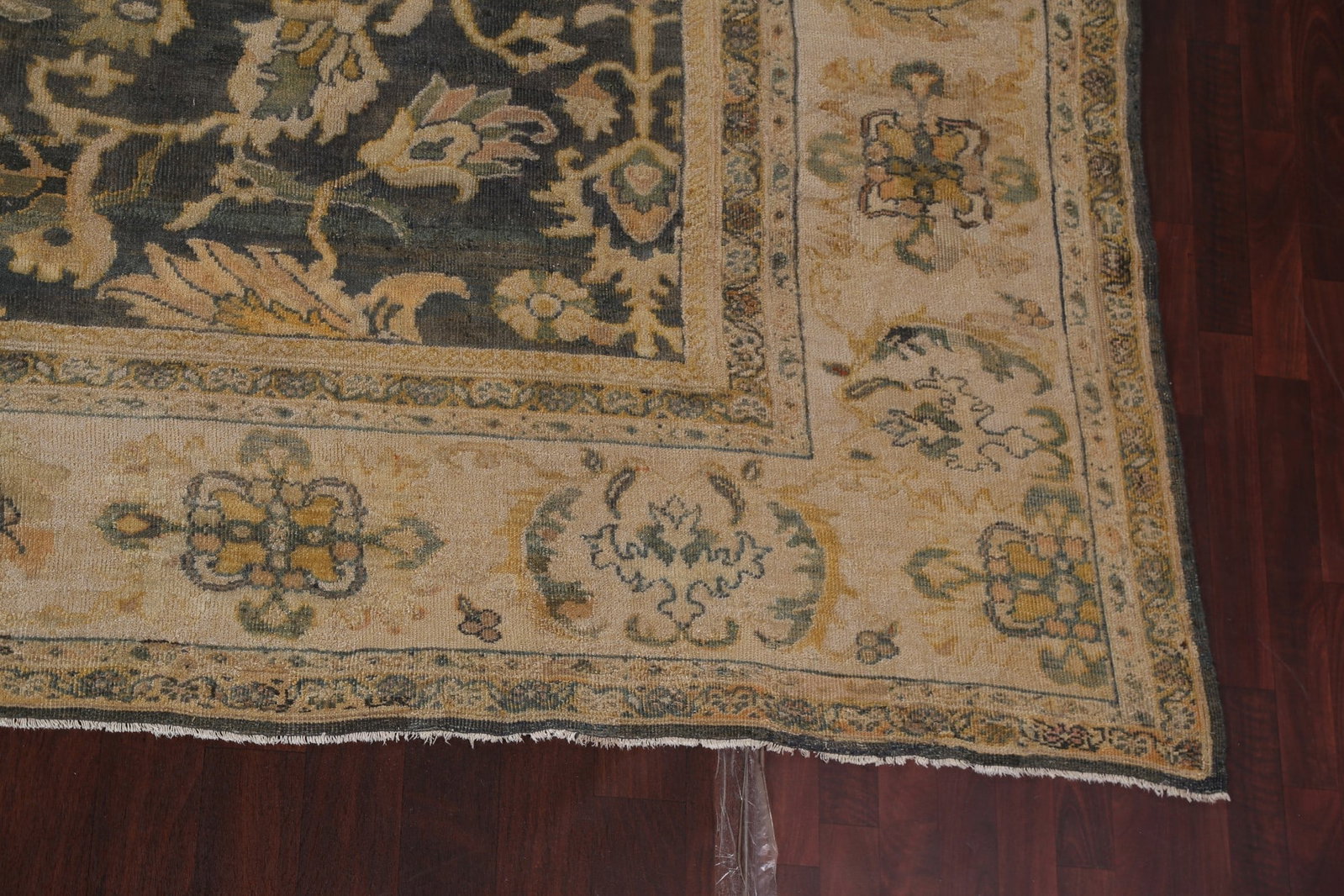 Pre-1900 Antique Vegetable Dye Sultanabad Persian Rug 12x16 - 7