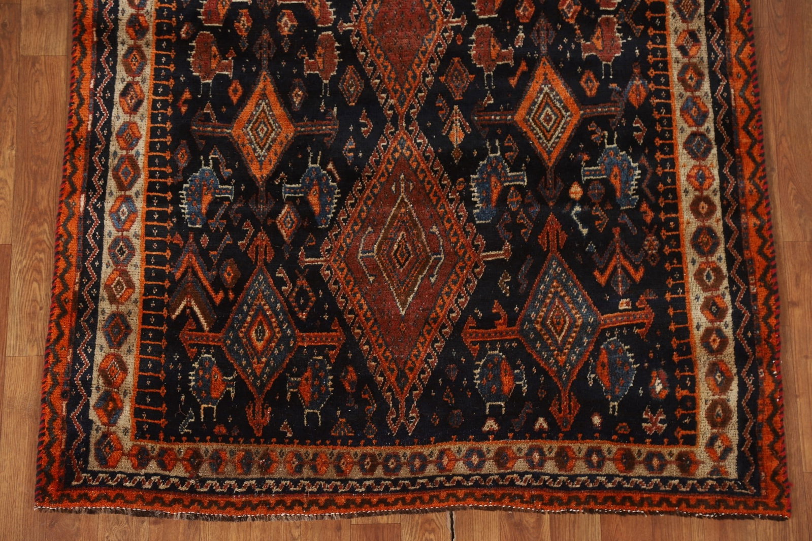 Vegetable Dye Qashqai Antique Persian Rug 4x6 - 6