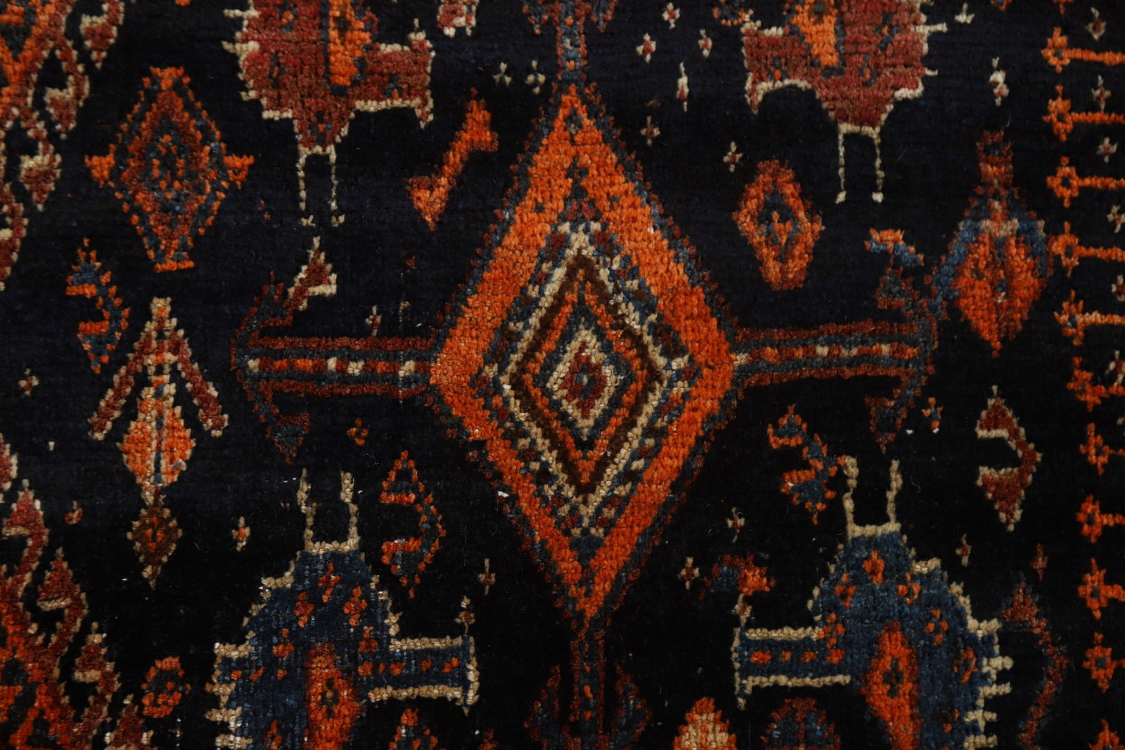 Vegetable Dye Qashqai Antique Persian Rug 4x6 - 9