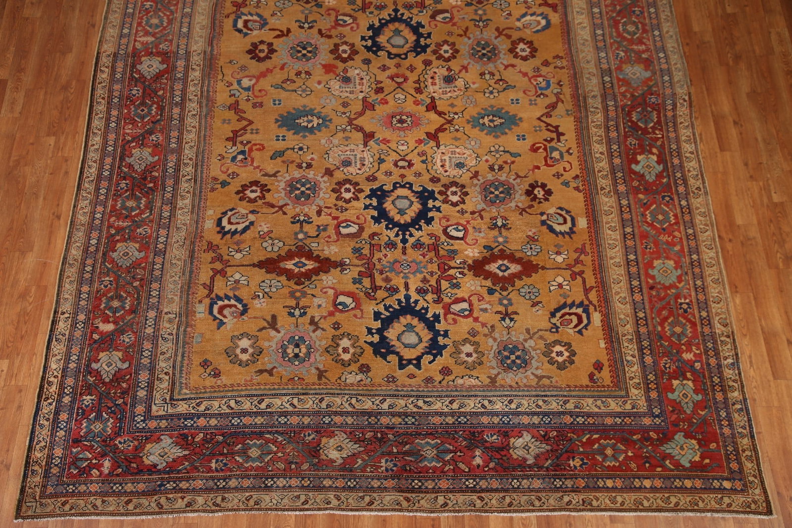 Vegetable Dye Pre-1900 Antique Sultanabad Persian Area Rug 9x12 - 6