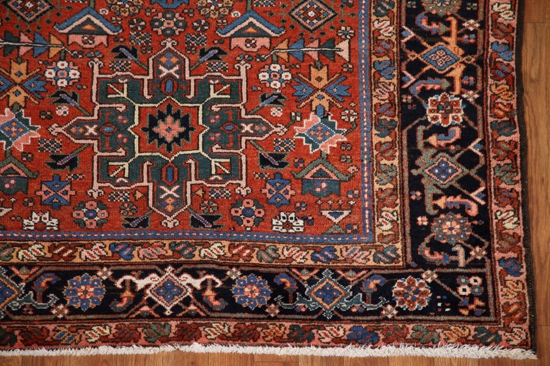 Antique Vegetable Dye Gharajeh Persian Area Rug 5x6 - 6