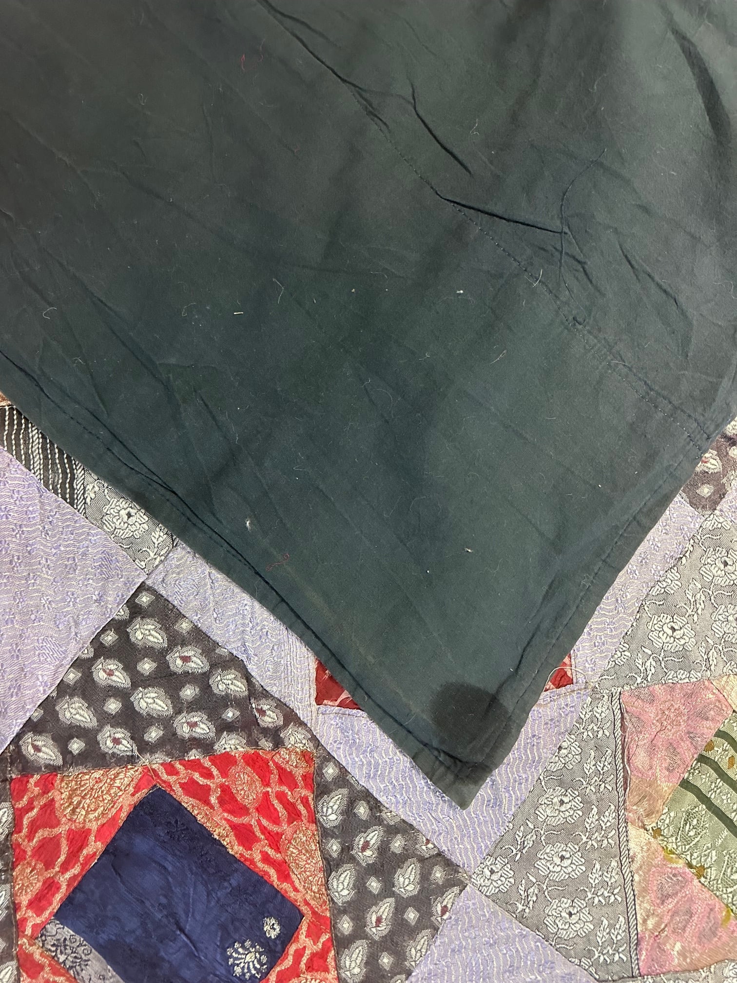 Antique Hand Knotted Quilt 5x8 ft - 6