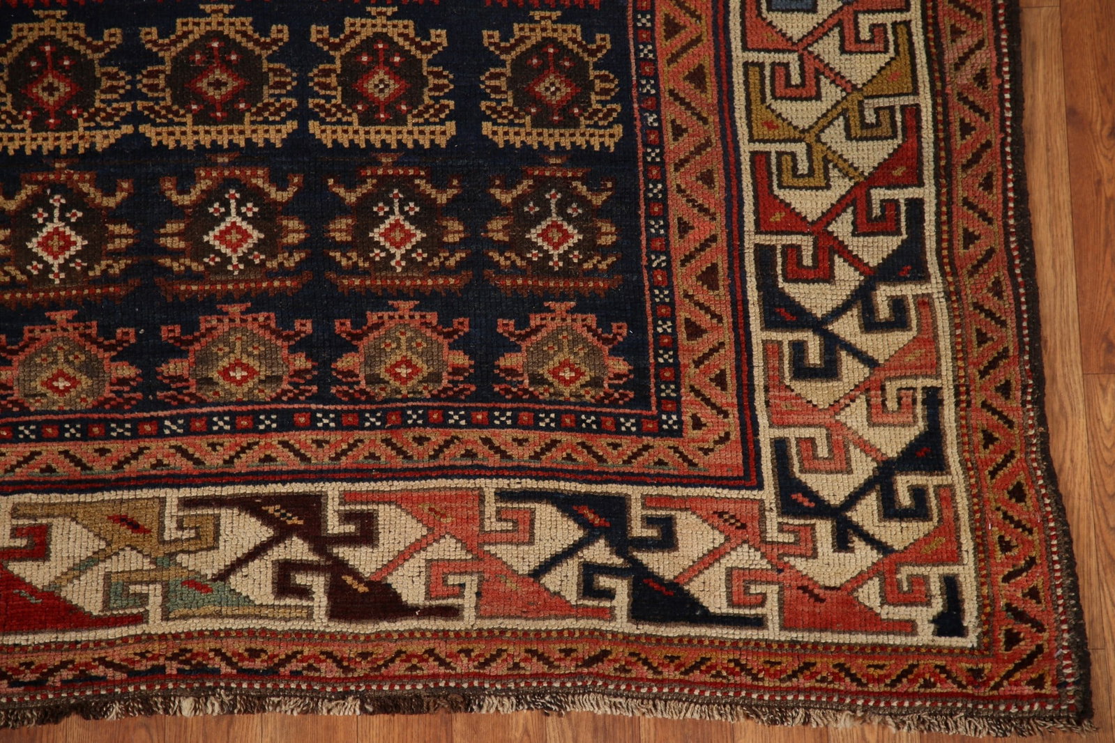 Pre-1900 Antique Vegetable Dye Kazak Oriental Area Rug 4x6 - 7