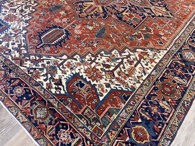 Antique Persian Heriz Rug-5186 - 7