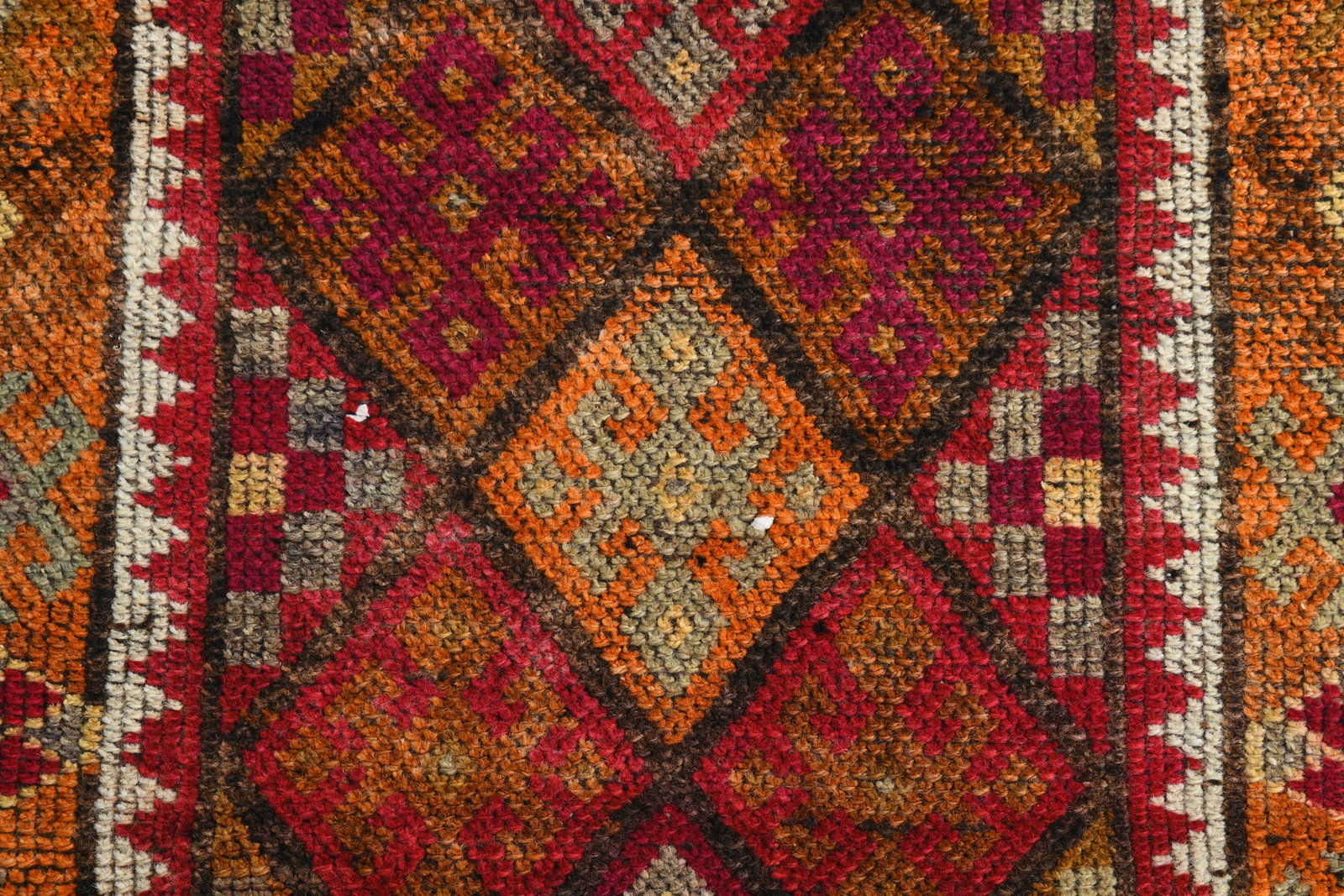 2'7'' x 10'1'' Handmade Vintage Wool Rug - 20512 - 7
