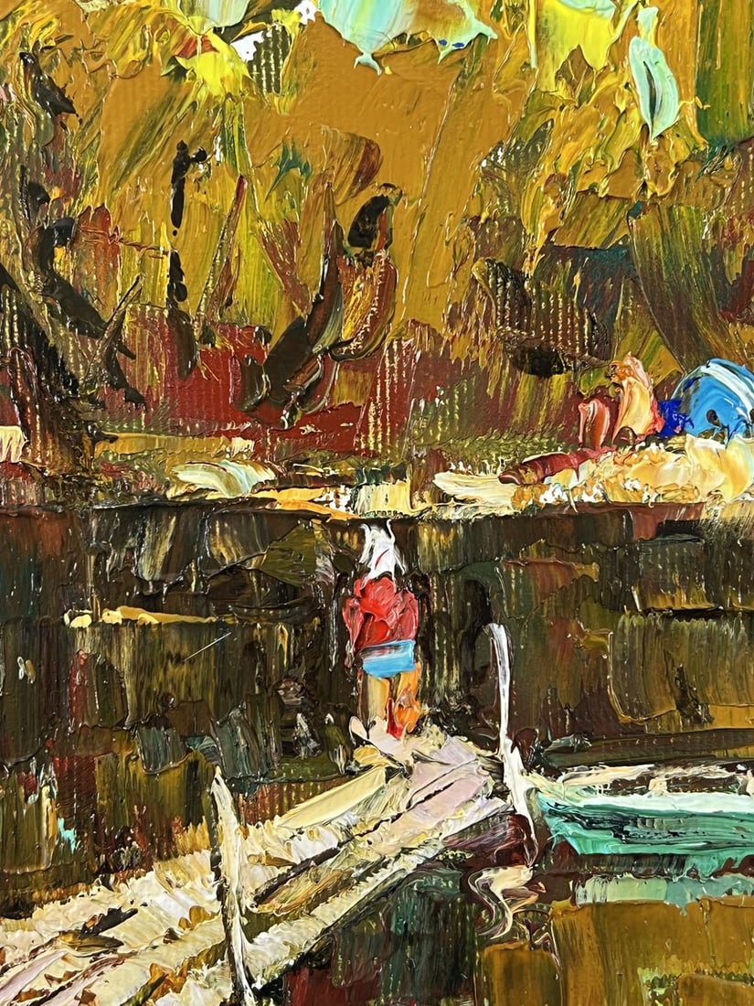 Oil painting Autumn River in the Forest Oleksiy Ivanyuk - 4