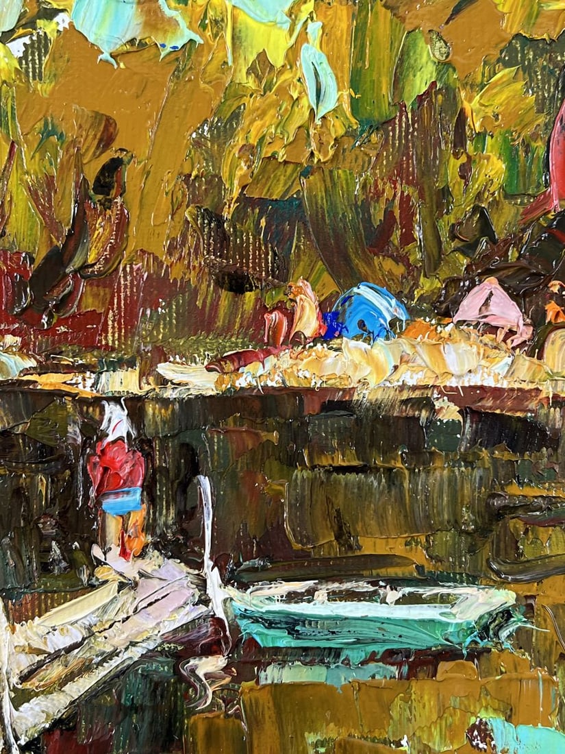 Oil painting Autumn River in the Forest Oleksiy Ivanyuk - 6