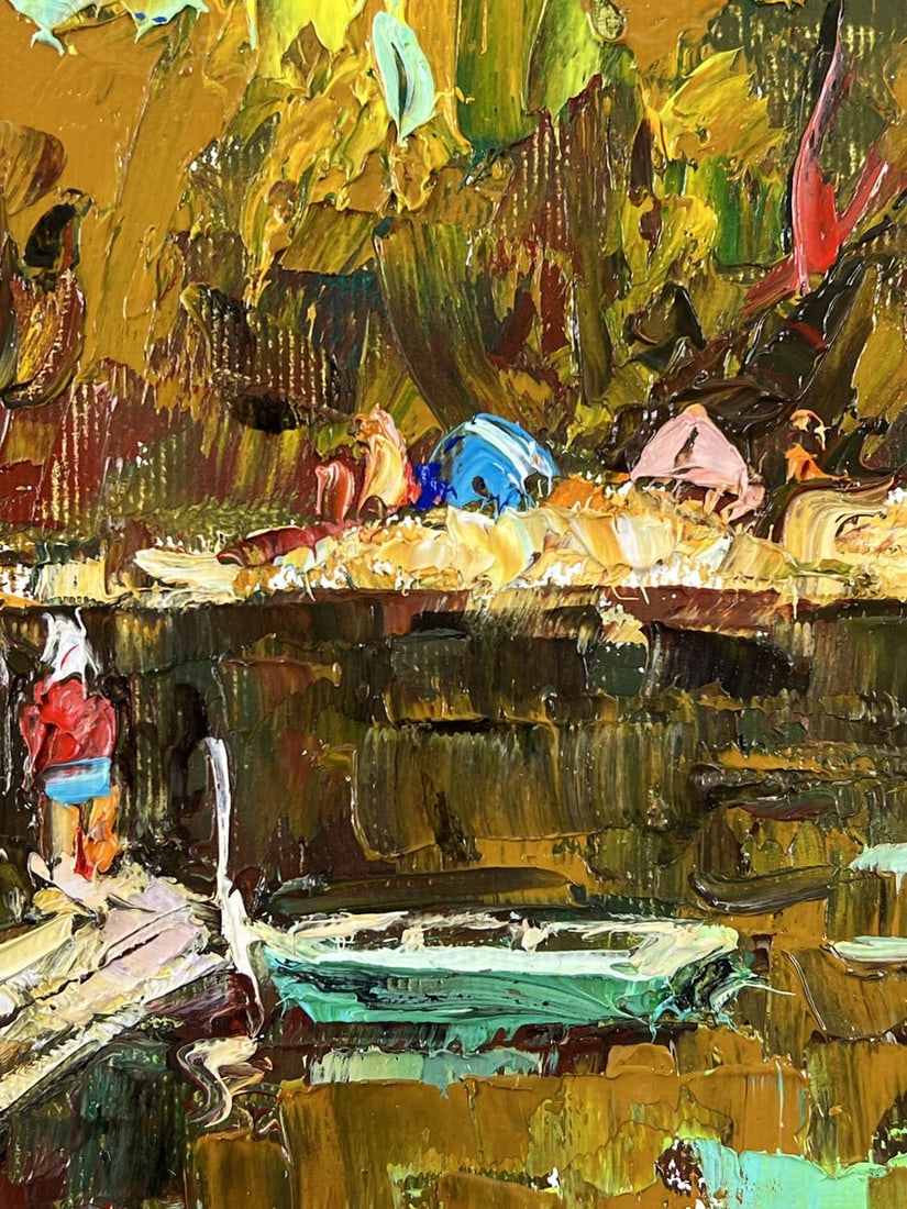 Oil painting Autumn River in the Forest Oleksiy Ivanyuk - 7
