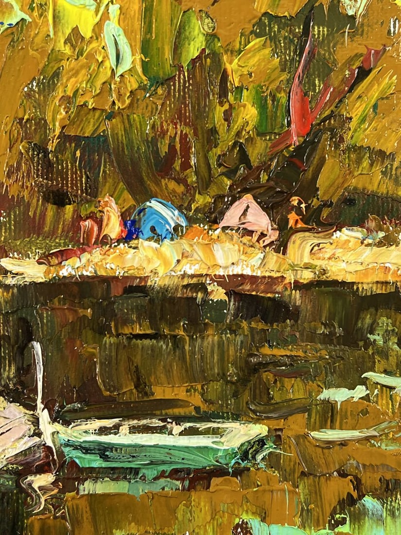 Oil painting Autumn River in the Forest Oleksiy Ivanyuk - 8