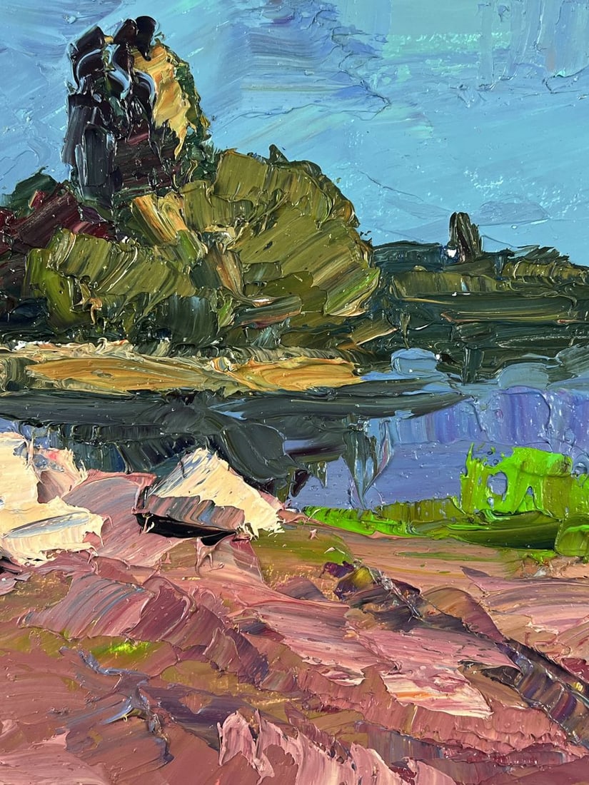 Oil painting Pond near a small island Boris Serdyuk - 6