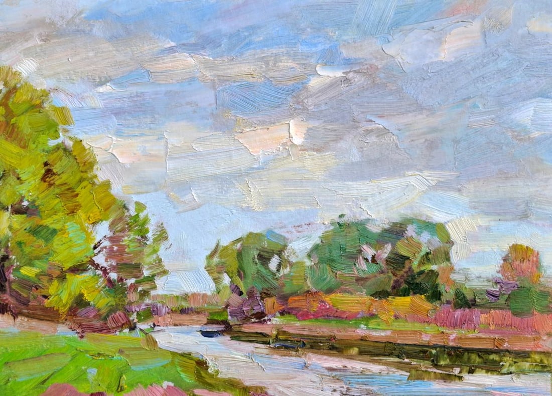 Oil painting Spring Greenery Vyacheslav Pereta - 3