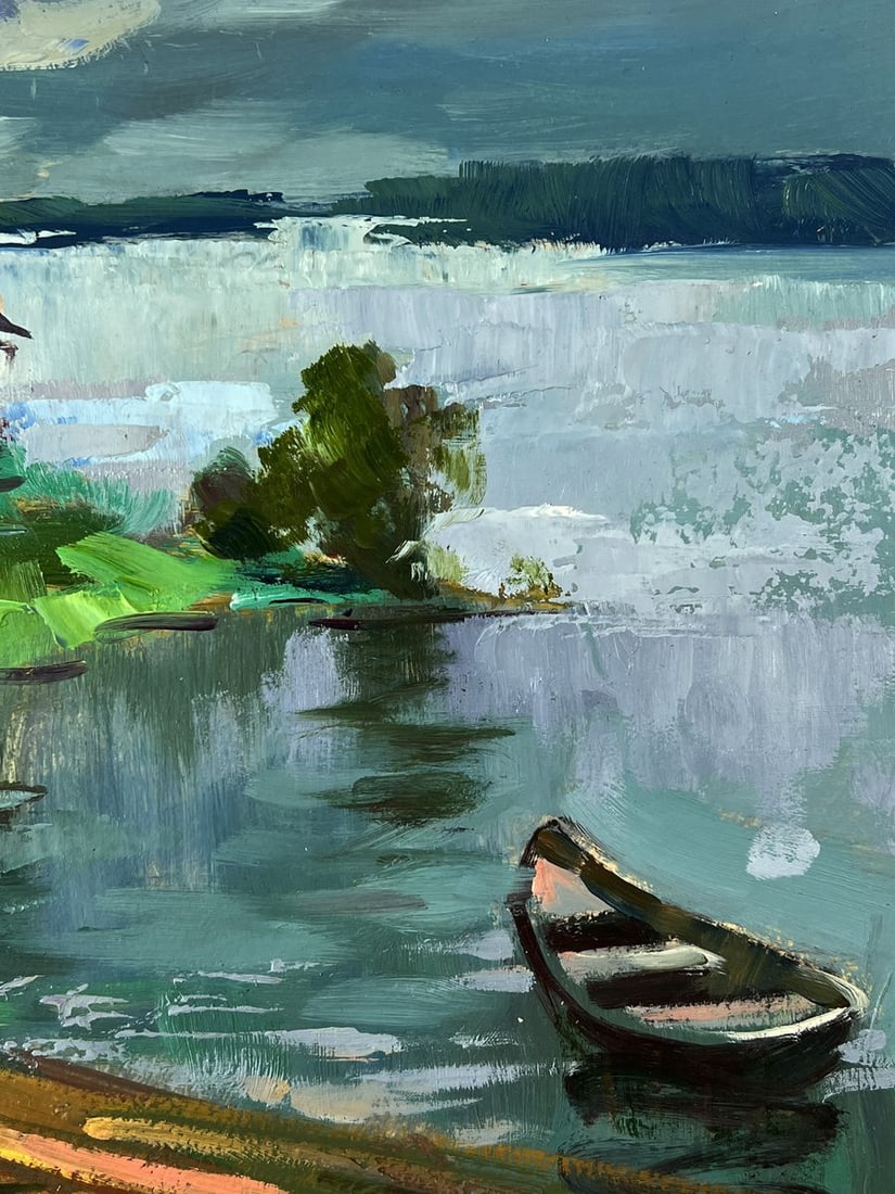 Oil painting House on the River Bank Yuriy Suprunchuk - 9