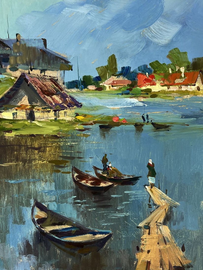 Oil painting Fishing village after the rain Yuriy Suprunchuk - 5