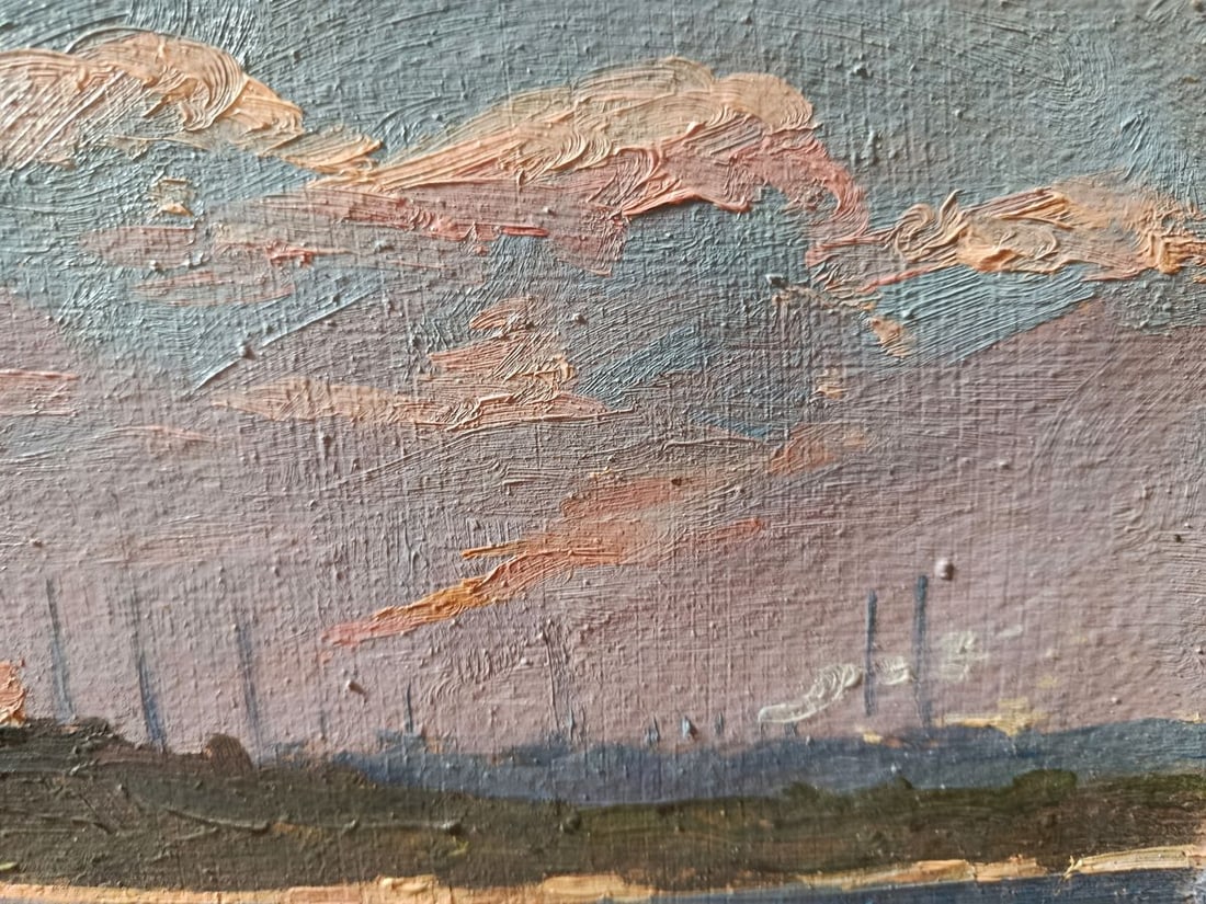 Oil painting Distant evening shore Yuriy Egorov - 3