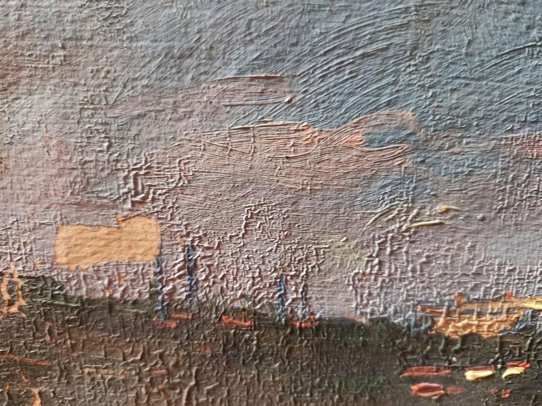 Oil painting Distant evening shore Yuriy Egorov - 4
