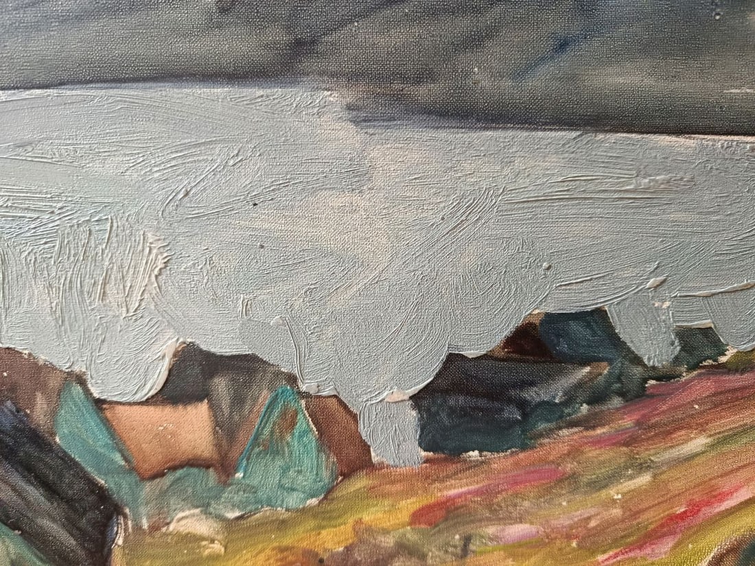 Oil painting River in the mountains Unknown artist - 4