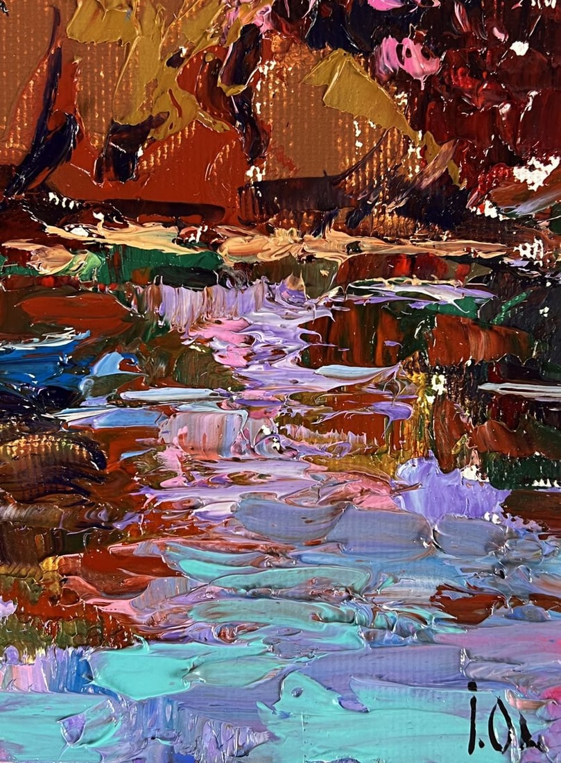 Oil painting A warm evening by the river Oleksiy Ivanyuk - 10