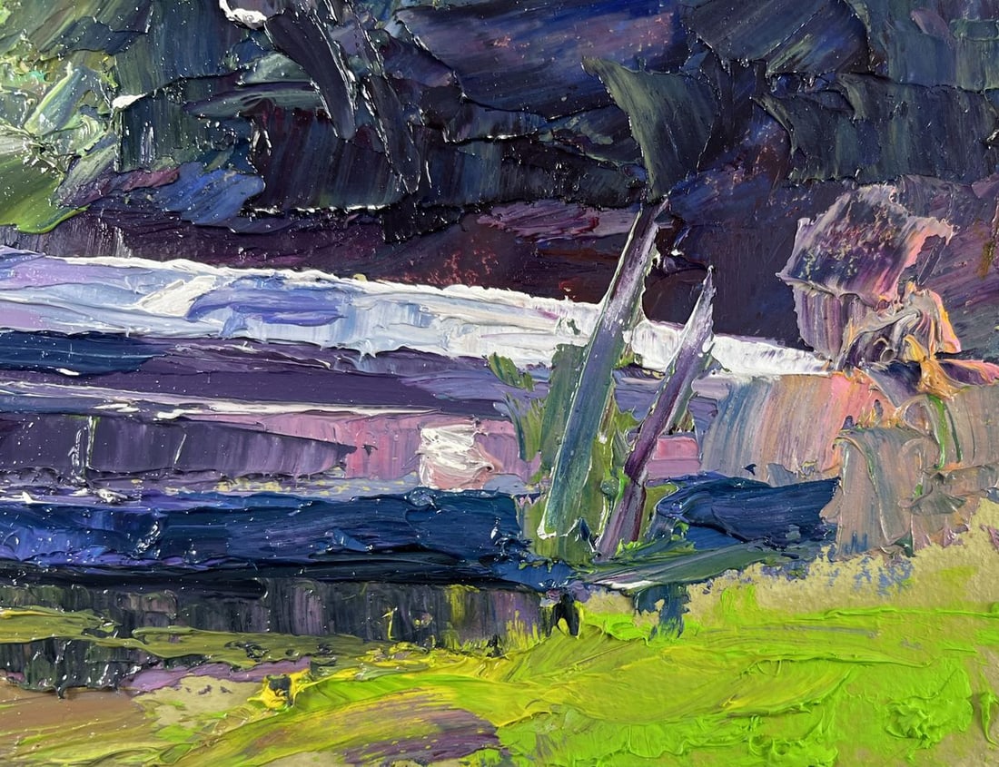 Oil painting The river and the forest Boris Serdyuk - 5