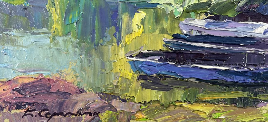 Oil painting The river and the forest Boris Serdyuk - 6