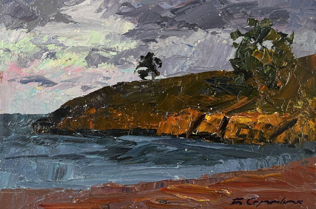 Oil painting The gray day is silent Boris Serdyuk - 3