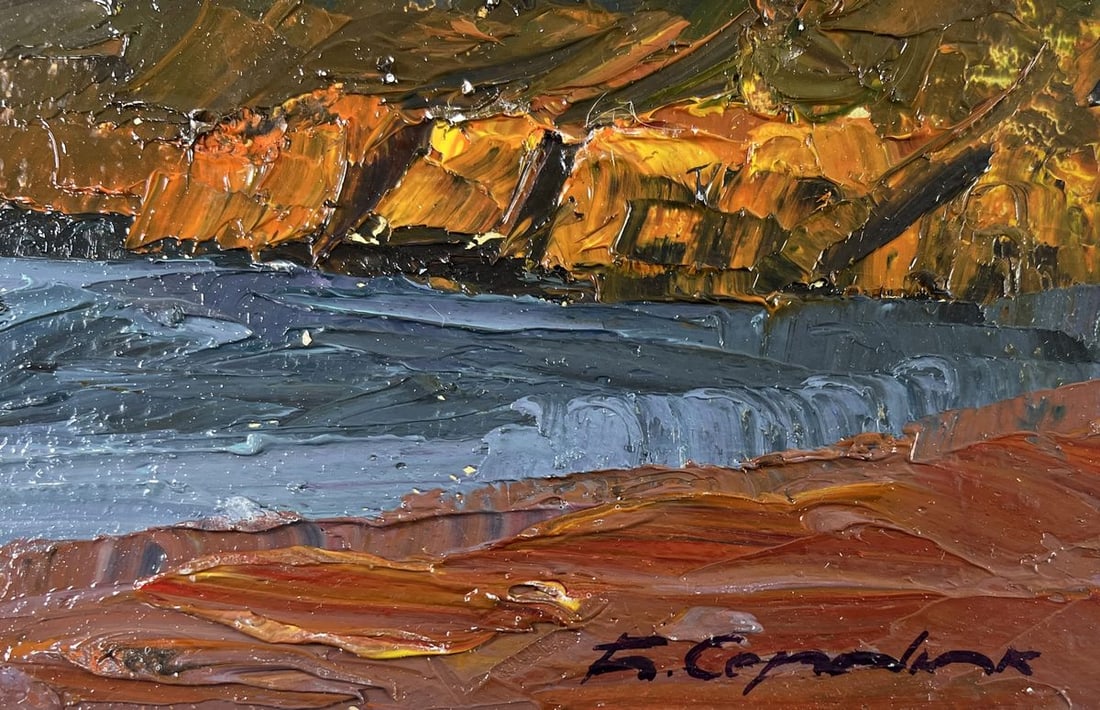 Oil painting The gray day is silent Boris Serdyuk - 5