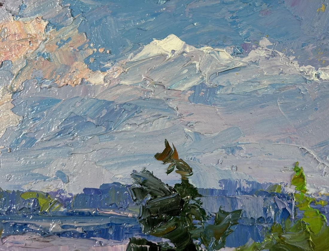 Oil painting Where the river whispers to the grass Boris Serdyuk - 4