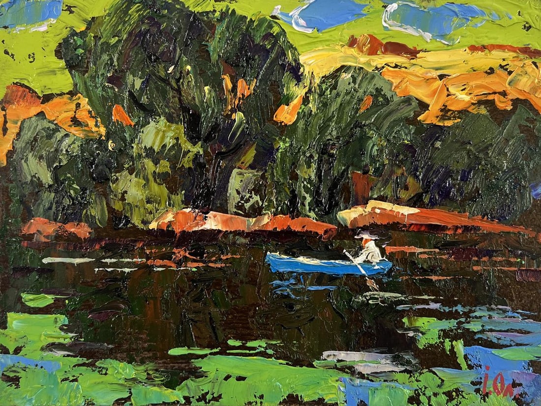 Oil painting Willows bent over the silence Alex Kalenyuk - 3