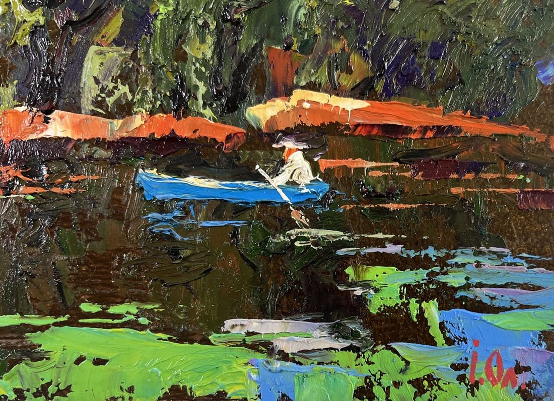 Oil painting Willows bent over the silence Alex Kalenyuk - 5