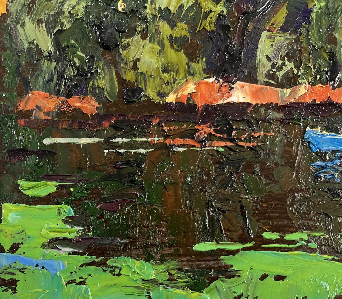 Oil painting Willows bent over the silence Alex Kalenyuk - 6