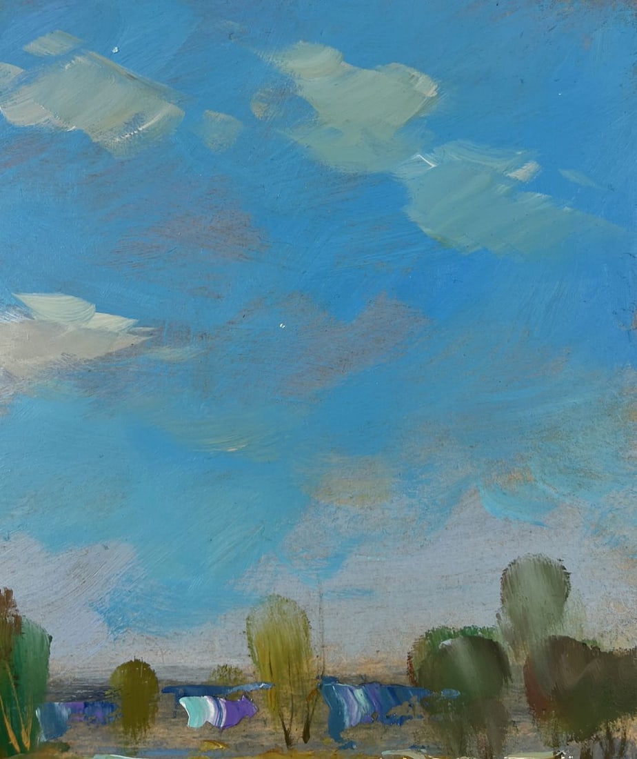 Oil painting The sun and the riverbank Yuriy Suprunchuk - 4