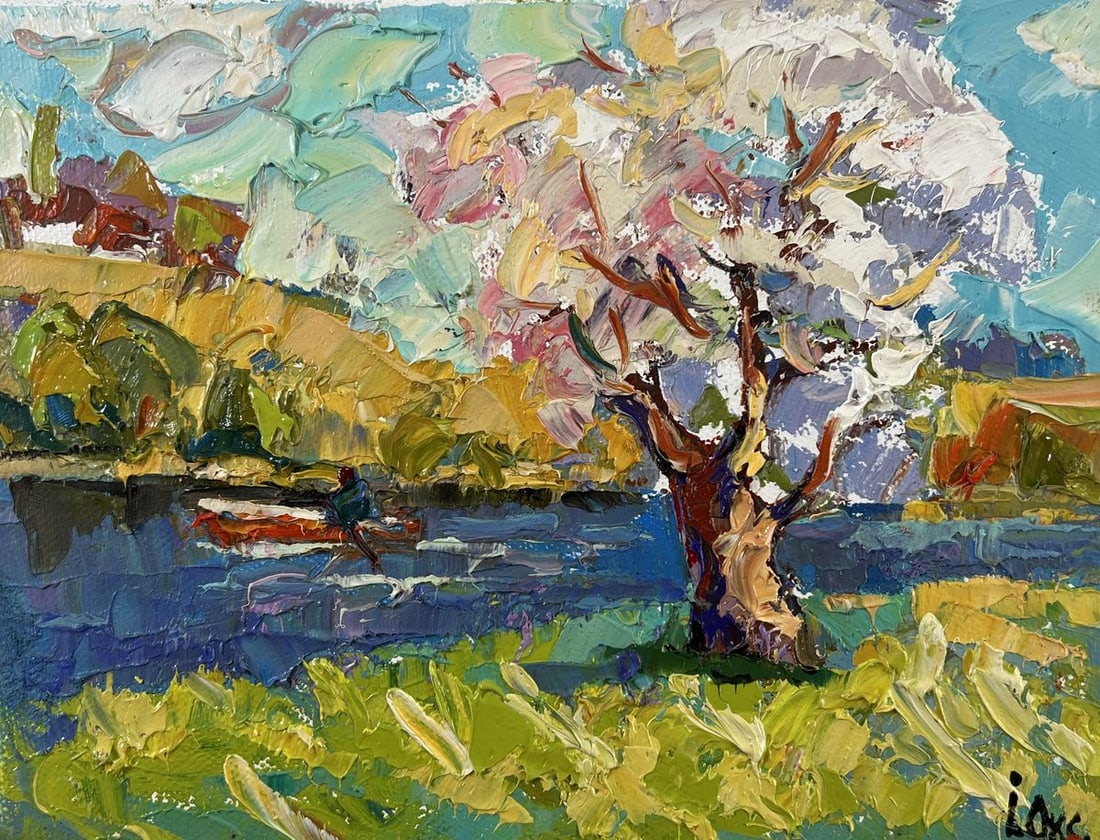 Oil painting Early spring morning Oksana Kalenyuk - 3