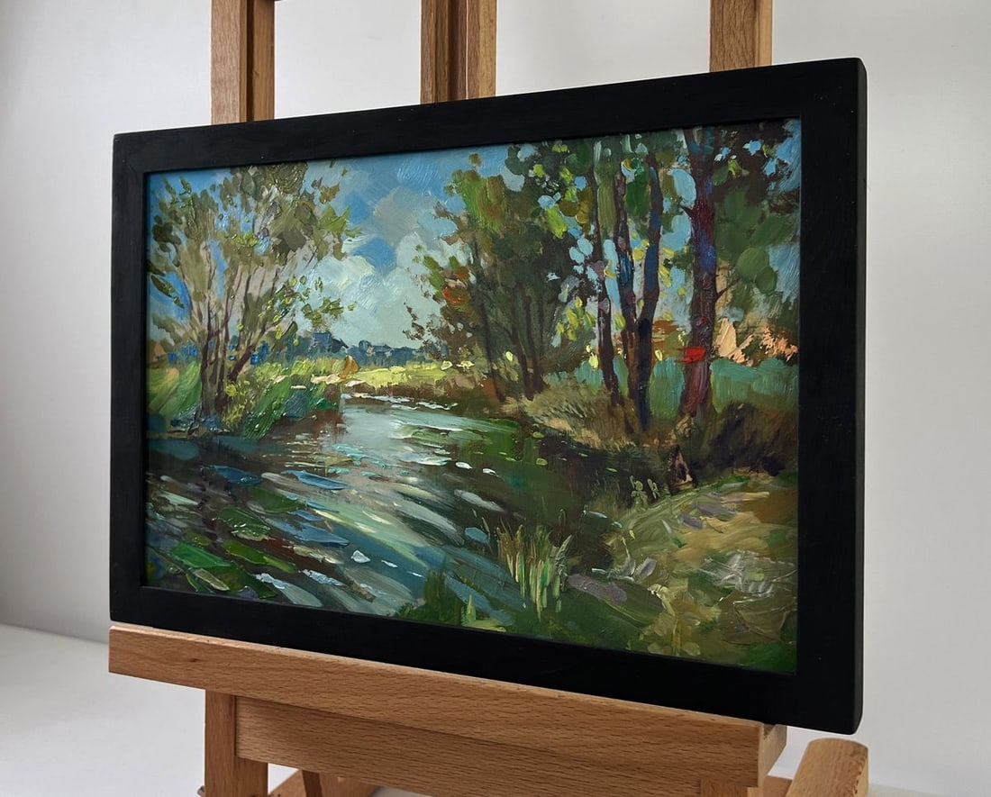 Oil painting Quiet forest river Yuriy Suprunchuk - 2