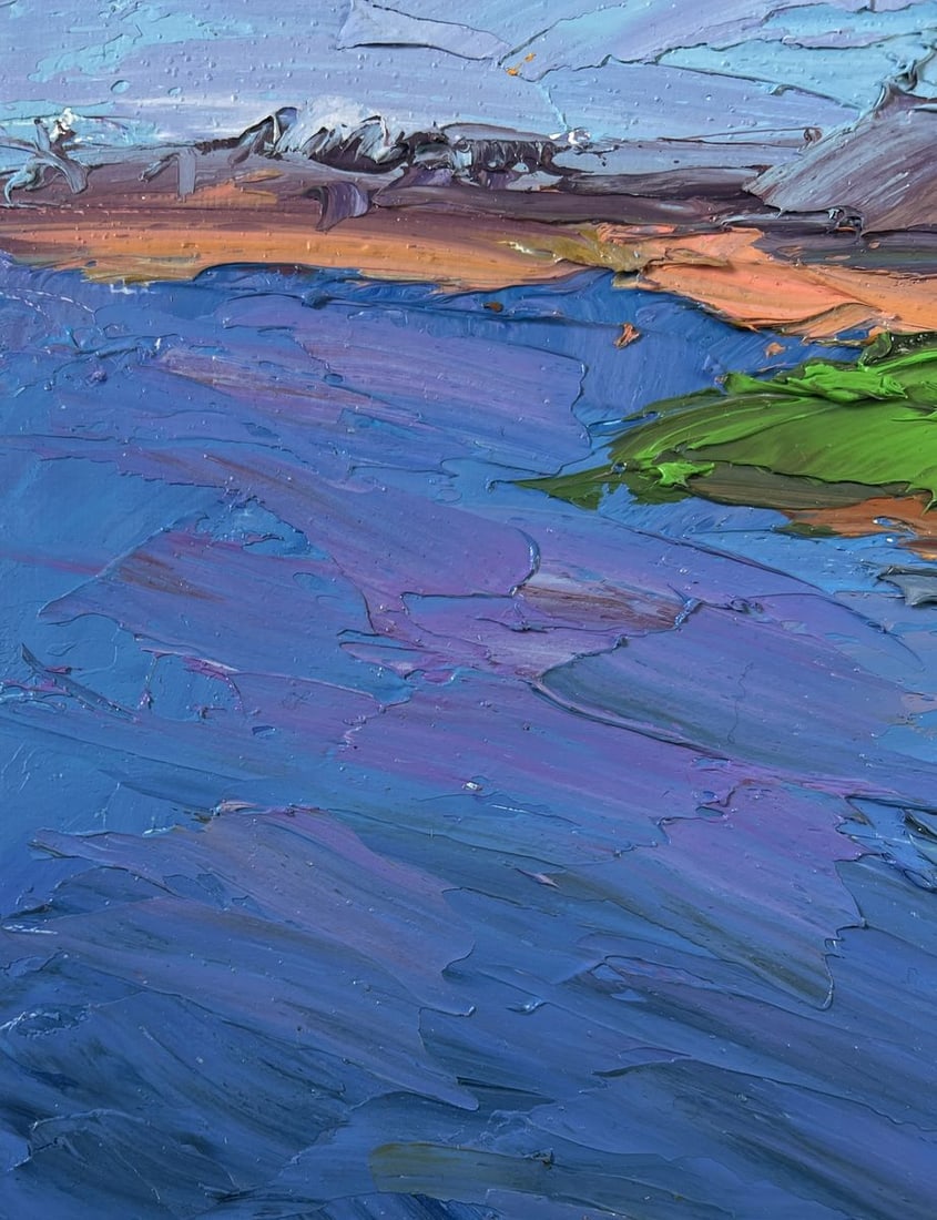 Oil painting Summer river bank Boris Serdyuk - 7