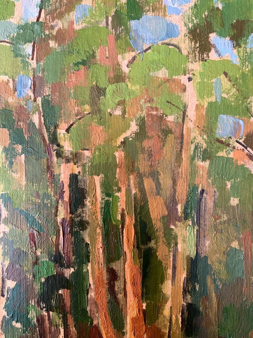 Oil painting Shore in the forest Peter Tovpev - 4