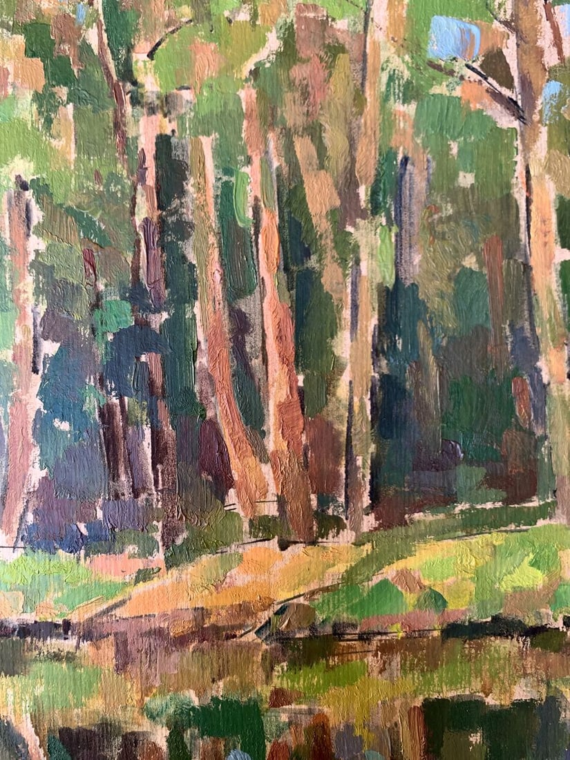 Oil painting Shore in the forest Peter Tovpev - 6