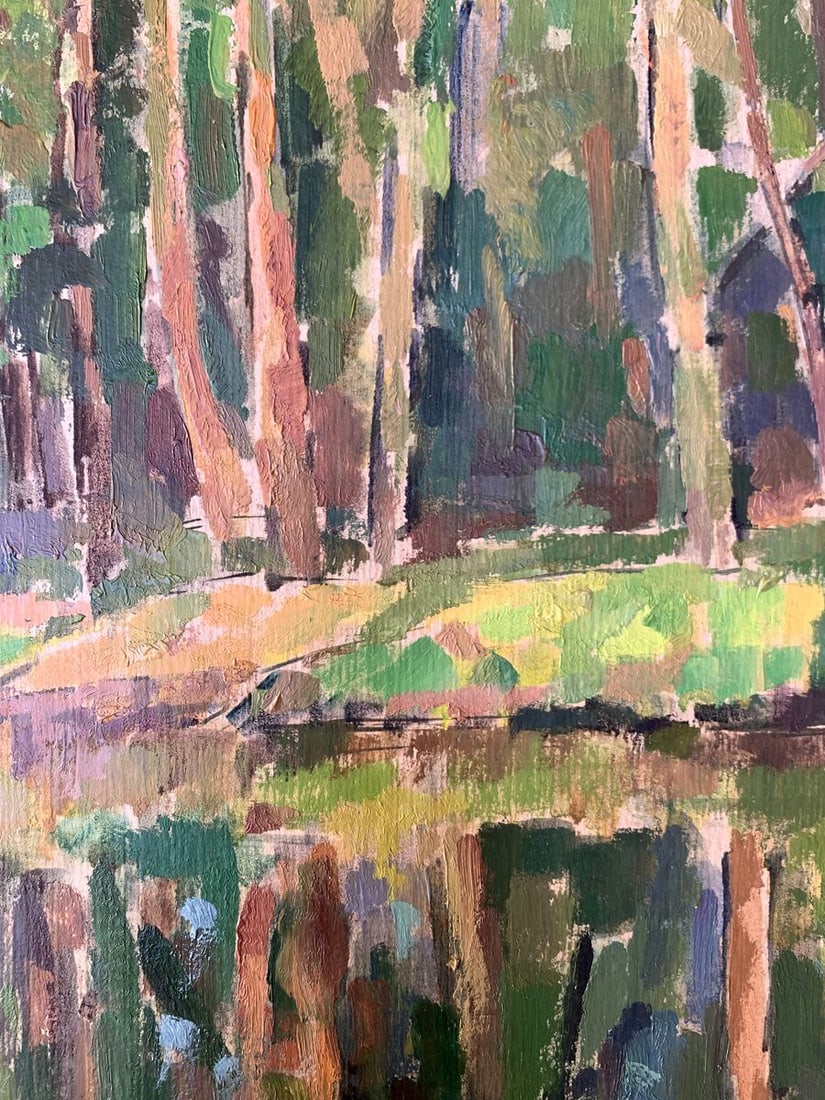 Oil painting Shore in the forest Peter Tovpev - 9